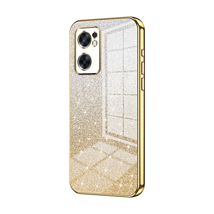 Gradient Glitter Powder Electroplated Phone Case, For OPPO Reno7 SE, For OPPO K9 Pro, For OPPO A93s 5G, For OPPO Reno6 Indian / Malay, For OPPO Reno6 Pro Indian, For OPPO K9