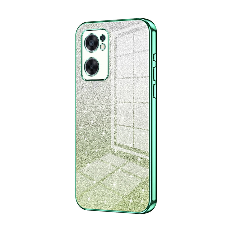 Gradient Glitter Powder Electroplated Phone Case, For OPPO Reno7 SE, For OPPO K9 Pro, For OPPO A93s 5G, For OPPO Reno6 Indian / Malay, For OPPO Reno6 Pro Indian, For OPPO K9