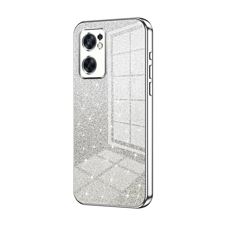 Gradient Glitter Powder Electroplated Phone Case, For OPPO Reno7 SE, For OPPO K9 Pro, For OPPO A93s 5G, For OPPO Reno6 Indian / Malay, For OPPO Reno6 Pro Indian, For OPPO K9