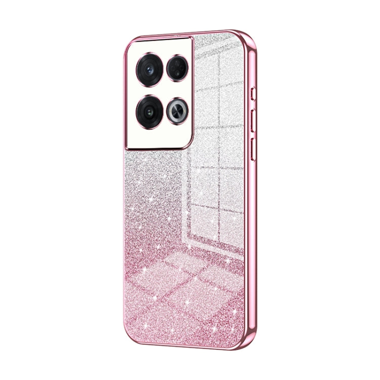 Gradient Glitter Powder Electroplated Phone Case, For OPPO Reno9 Pro+, For OPPO A1 Pro, For OPPO A17 / A17K, For OPPO K9s / K10 Energy, For OPPO Reno8 Pro+, For OPPO Reno8 Pro