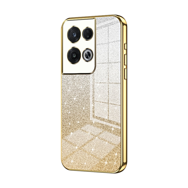 Gradient Glitter Powder Electroplated Phone Case, For OPPO Reno9 Pro+, For OPPO A1 Pro, For OPPO A17 / A17K, For OPPO K9s / K10 Energy, For OPPO Reno8 Pro+, For OPPO Reno8 Pro