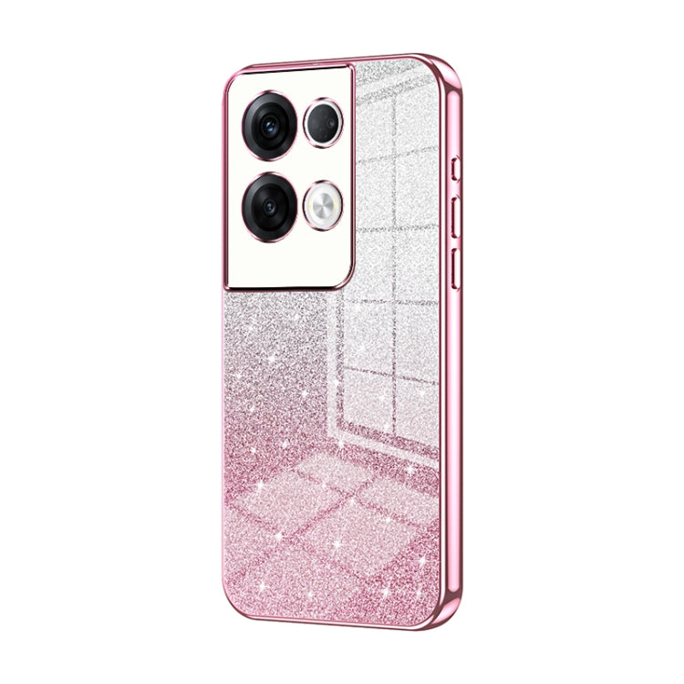Gradient Glitter Powder Electroplated Phone Case, For OPPO Reno9 Pro+, For OPPO A1 Pro, For OPPO A17 / A17K, For OPPO K9s / K10 Energy, For OPPO Reno8 Pro+, For OPPO Reno8 Pro