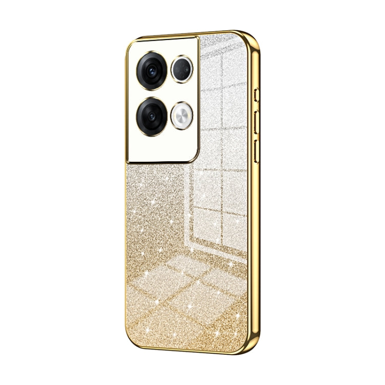 Gradient Glitter Powder Electroplated Phone Case, For OPPO Reno9 Pro+, For OPPO A1 Pro, For OPPO A17 / A17K, For OPPO K9s / K10 Energy, For OPPO Reno8 Pro+, For OPPO Reno8 Pro