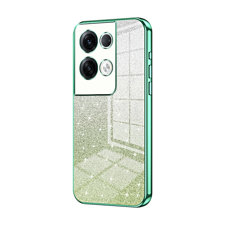 Gradient Glitter Powder Electroplated Phone Case, For OPPO Reno9 Pro+, For OPPO A1 Pro, For OPPO A17 / A17K, For OPPO K9s / K10 Energy, For OPPO Reno8 Pro+, For OPPO Reno8 Pro