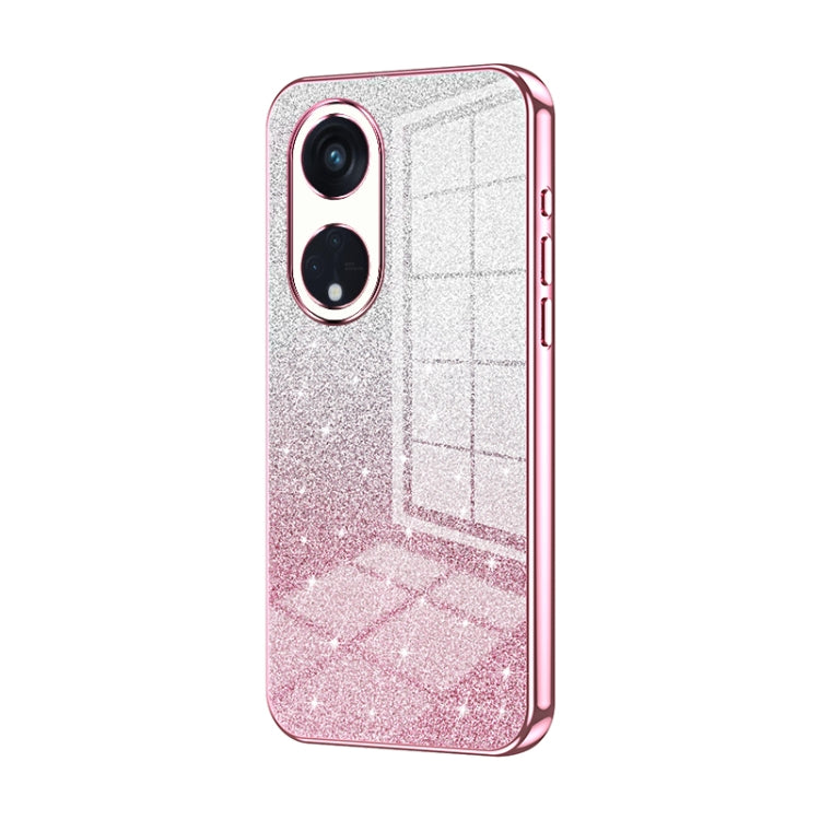 Gradient Glitter Powder Electroplated Phone Case, For OPPO Find X6 Pro, For OPPO Find X6, For OPPO Reno8 T 5G, For OPPO Reno7 Z 5G / F21 Pro 5G, For OPPO A58 5G / A58x 5G, For OPPO Reno9 / Reno9 Pro