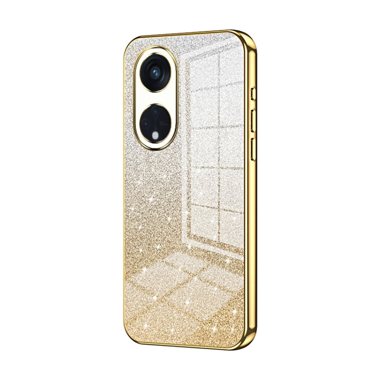 Gradient Glitter Powder Electroplated Phone Case, For OPPO Find X6 Pro, For OPPO Find X6, For OPPO Reno8 T 5G, For OPPO Reno7 Z 5G / F21 Pro 5G, For OPPO A58 5G / A58x 5G, For OPPO Reno9 / Reno9 Pro