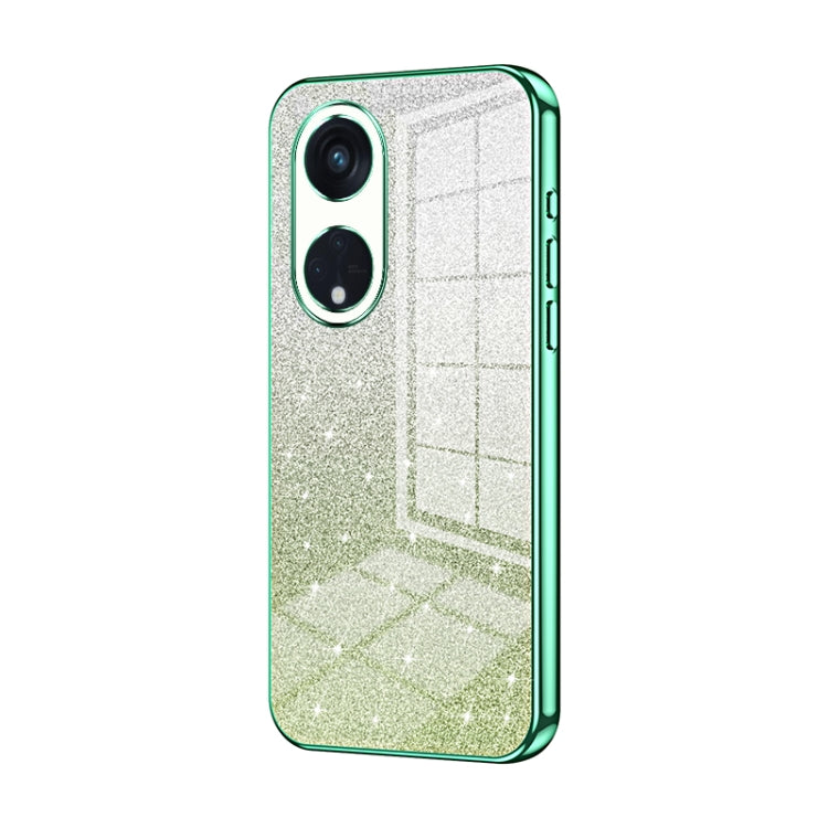 Gradient Glitter Powder Electroplated Phone Case, For OPPO Find X6 Pro, For OPPO Find X6, For OPPO Reno8 T 5G, For OPPO Reno7 Z 5G / F21 Pro 5G, For OPPO A58 5G / A58x 5G, For OPPO Reno9 / Reno9 Pro