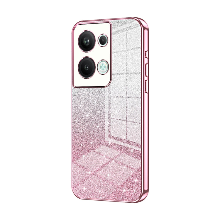 Gradient Glitter Powder Electroplated Phone Case, For OPPO Reno9 Pro+, For OPPO A1 Pro, For OPPO A17 / A17K, For OPPO K9s / K10 Energy, For OPPO Reno8 Pro+, For OPPO Reno8 Pro
