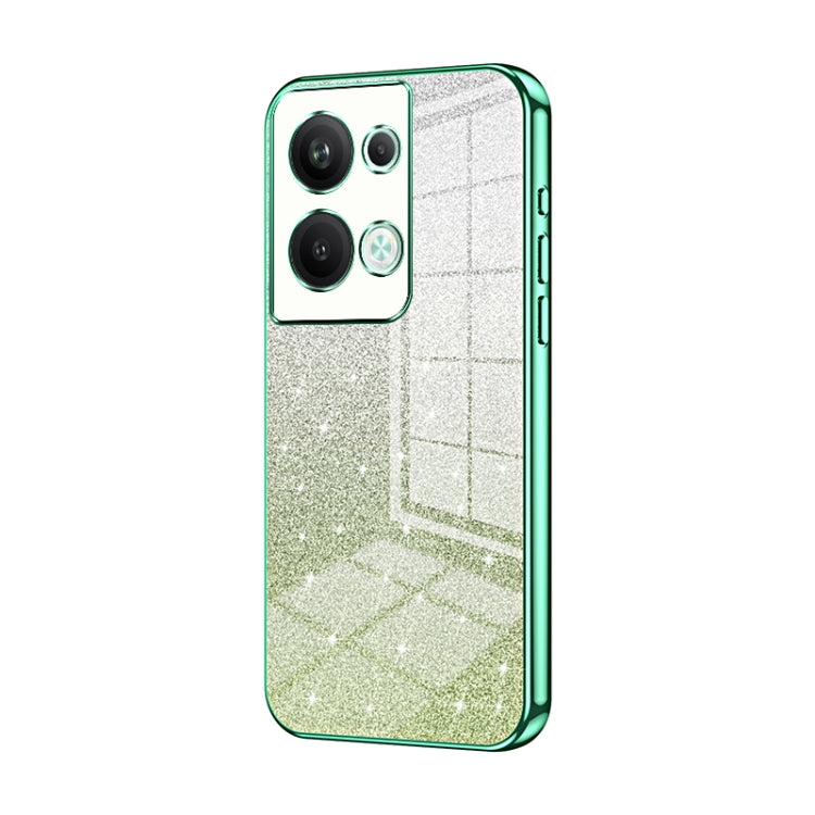 Gradient Glitter Powder Electroplated Phone Case, For OPPO Reno9 Pro+, For OPPO A1 Pro, For OPPO A17 / A17K, For OPPO K9s / K10 Energy, For OPPO Reno8 Pro+, For OPPO Reno8 Pro