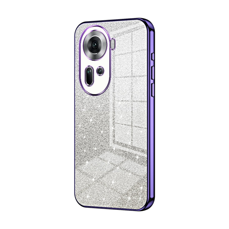 Gradient Glitter Powder Electroplated Phone Case, For OPPO A3x Global, For OPPO A3 Pro Global, For OPPO K12x, For OPPO A60, For OPPO A3 Pro, For OPPO Reno11 Global