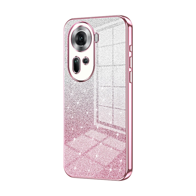 Gradient Glitter Powder Electroplated Phone Case, For OPPO A3x Global, For OPPO A3 Pro Global, For OPPO K12x, For OPPO A60, For OPPO A3 Pro, For OPPO Reno11 Global