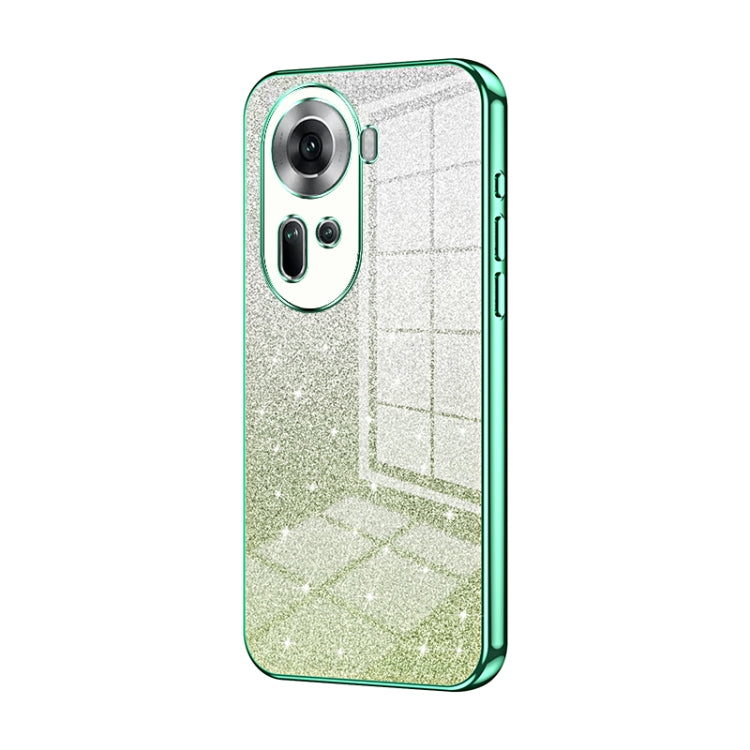 Gradient Glitter Powder Electroplated Phone Case, For OPPO A3x Global, For OPPO A3 Pro Global, For OPPO K12x, For OPPO A60, For OPPO A3 Pro, For OPPO Reno11 Global
