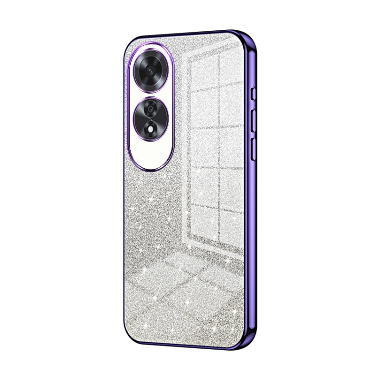 Gradient Glitter Powder Electroplated Phone Case, For OPPO A3x Global, For OPPO A3 Pro Global, For OPPO K12x, For OPPO A60, For OPPO A3 Pro, For OPPO Reno11 Global