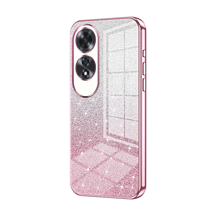 Gradient Glitter Powder Electroplated Phone Case, For OPPO A3x Global, For OPPO A3 Pro Global, For OPPO K12x, For OPPO A60, For OPPO A3 Pro, For OPPO Reno11 Global