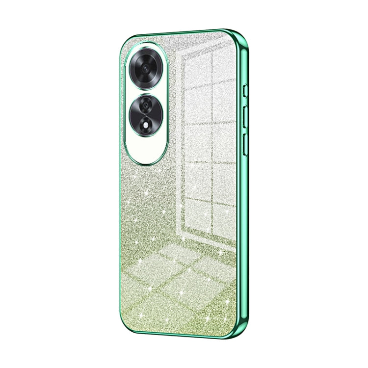 Gradient Glitter Powder Electroplated Phone Case, For OPPO A3x Global, For OPPO A3 Pro Global, For OPPO K12x, For OPPO A60, For OPPO A3 Pro, For OPPO Reno11 Global