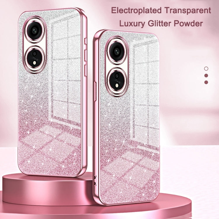Gradient Glitter Powder Electroplated Phone Case, For OPPO Find X6 Pro, For OPPO Find X6, For OPPO Reno8 T 5G, For OPPO Reno7 Z 5G / F21 Pro 5G, For OPPO A58 5G / A58x 5G, For OPPO Reno9 / Reno9 Pro