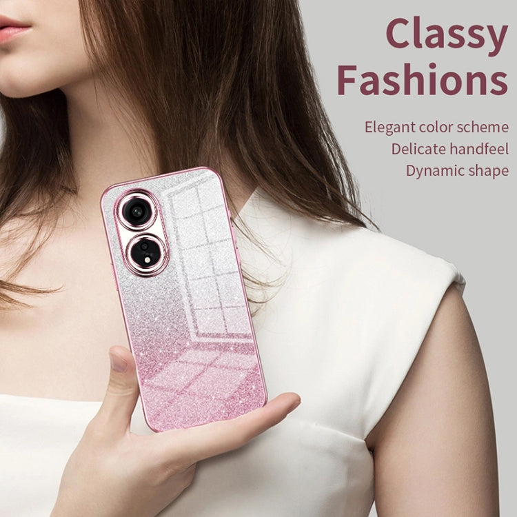 Gradient Glitter Powder Electroplated Phone Case, For OPPO A3x Global, For OPPO A3 Pro Global, For OPPO K12x, For OPPO A60, For OPPO A3 Pro, For OPPO Reno11 Global
