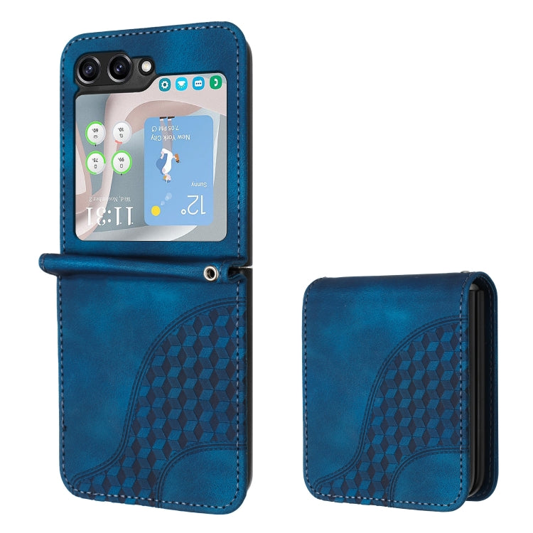 YX0060 Elephant Head Embossed Phone Leather Case with Lanyard, For Samsung Galaxy Z Fold5 5G, For Samsung Galaxy Z Flip5 5G, For Samsung Galaxy Z Fold4 5G, For Samsung Galaxy Z Flip4 5G, For Samsung Galaxy Z Flip3 5G, For Samsung Galaxy Z Fold3 5G