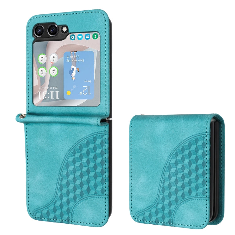 YX0060 Elephant Head Embossed Phone Leather Case with Lanyard, For Samsung Galaxy Z Fold5 5G, For Samsung Galaxy Z Flip5 5G, For Samsung Galaxy Z Fold4 5G, For Samsung Galaxy Z Flip4 5G, For Samsung Galaxy Z Flip3 5G, For Samsung Galaxy Z Fold3 5G