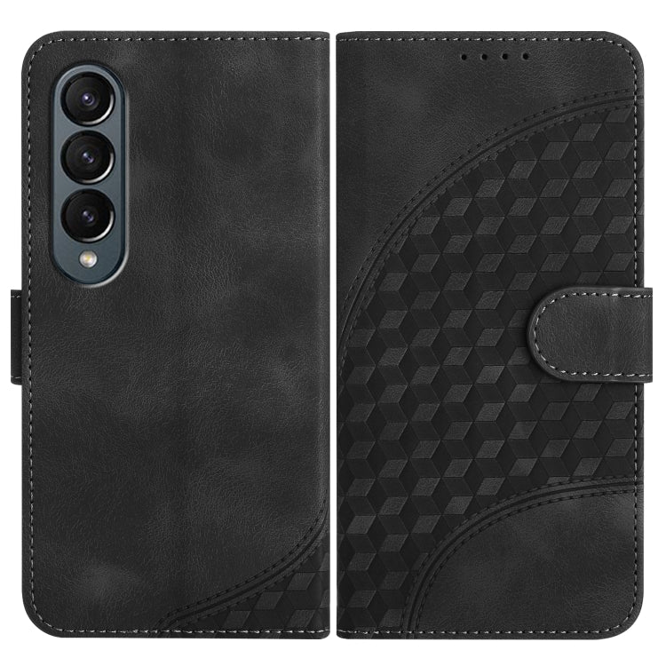 YX0060 Elephant Head Embossed Phone Leather Case with Lanyard, For Samsung Galaxy Z Fold5 5G, For Samsung Galaxy Z Flip5 5G, For Samsung Galaxy Z Fold4 5G, For Samsung Galaxy Z Flip4 5G, For Samsung Galaxy Z Flip3 5G, For Samsung Galaxy Z Fold3 5G