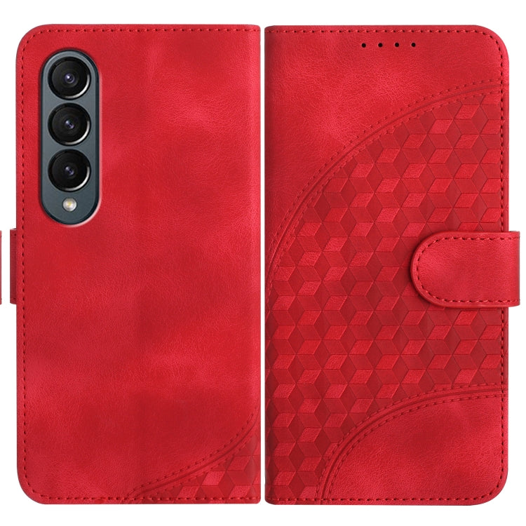 YX0060 Elephant Head Embossed Phone Leather Case with Lanyard, For Samsung Galaxy Z Fold5 5G, For Samsung Galaxy Z Flip5 5G, For Samsung Galaxy Z Fold4 5G, For Samsung Galaxy Z Flip4 5G, For Samsung Galaxy Z Flip3 5G, For Samsung Galaxy Z Fold3 5G