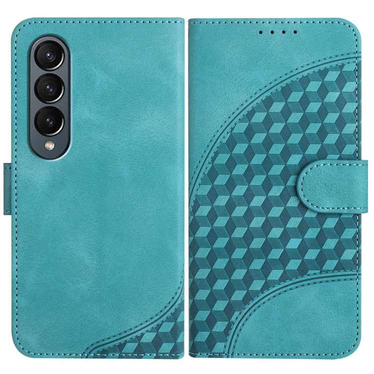 YX0060 Elephant Head Embossed Phone Leather Case with Lanyard, For Samsung Galaxy Z Fold5 5G, For Samsung Galaxy Z Flip5 5G, For Samsung Galaxy Z Fold4 5G, For Samsung Galaxy Z Flip4 5G, For Samsung Galaxy Z Flip3 5G, For Samsung Galaxy Z Fold3 5G