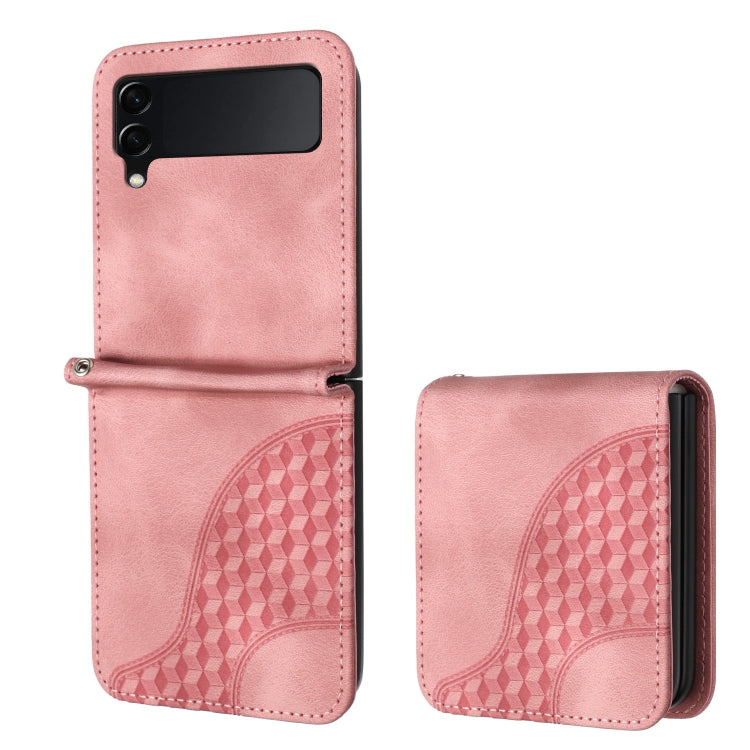 YX0060 Elephant Head Embossed Phone Leather Case with Lanyard, For Samsung Galaxy Z Fold5 5G, For Samsung Galaxy Z Flip5 5G, For Samsung Galaxy Z Fold4 5G, For Samsung Galaxy Z Flip4 5G, For Samsung Galaxy Z Flip3 5G, For Samsung Galaxy Z Fold3 5G
