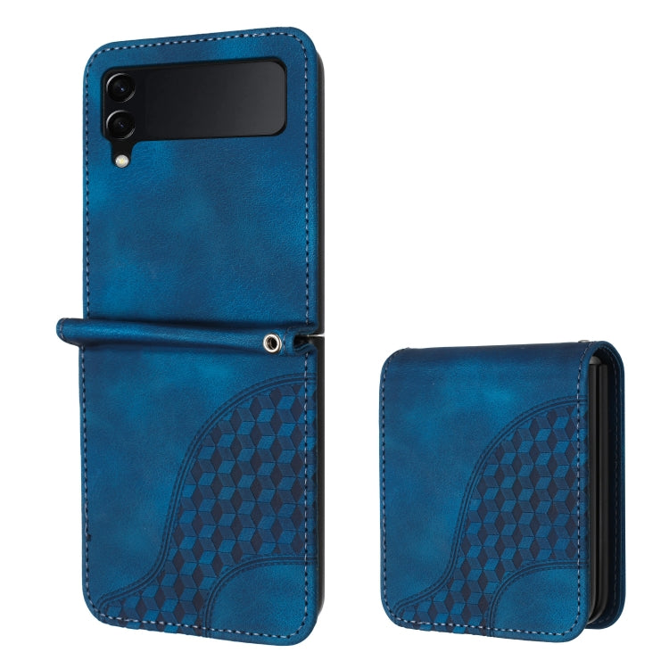 YX0060 Elephant Head Embossed Phone Leather Case with Lanyard, For Samsung Galaxy Z Fold5 5G, For Samsung Galaxy Z Flip5 5G, For Samsung Galaxy Z Fold4 5G, For Samsung Galaxy Z Flip4 5G, For Samsung Galaxy Z Flip3 5G, For Samsung Galaxy Z Fold3 5G