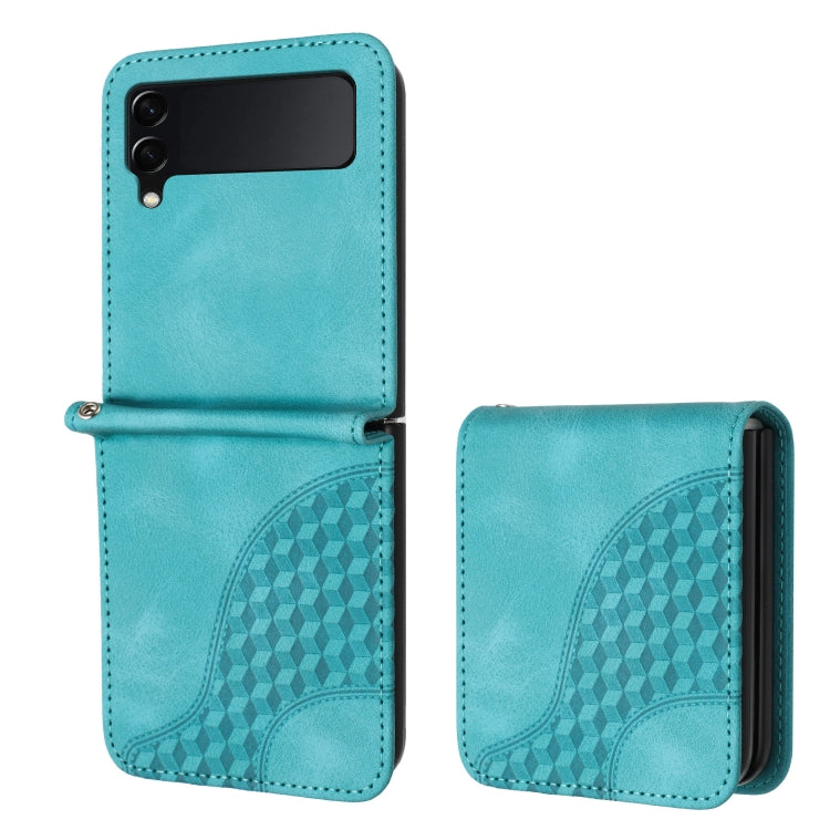 YX0060 Elephant Head Embossed Phone Leather Case with Lanyard, For Samsung Galaxy Z Fold5 5G, For Samsung Galaxy Z Flip5 5G, For Samsung Galaxy Z Fold4 5G, For Samsung Galaxy Z Flip4 5G, For Samsung Galaxy Z Flip3 5G, For Samsung Galaxy Z Fold3 5G