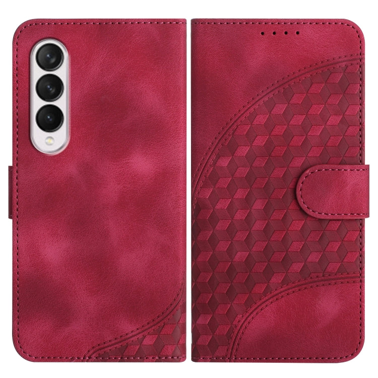 YX0060 Elephant Head Embossed Phone Leather Case with Lanyard, For Samsung Galaxy Z Fold5 5G, For Samsung Galaxy Z Flip5 5G, For Samsung Galaxy Z Fold4 5G, For Samsung Galaxy Z Flip4 5G, For Samsung Galaxy Z Flip3 5G, For Samsung Galaxy Z Fold3 5G