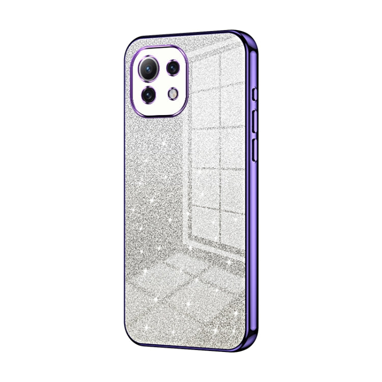 Gradient Glitter Powder Electroplated Phone Case, For Xiaomi Civi / Civi 1S, For Xiaomi Poco M4 Pro, For Xiaomi Poco X4 Pro 5G, For Xiaomi 12 / 12X, For Xiaomi Mi 11 Lite 4G / 5G, For Xiaomi 11T / 11T Pro