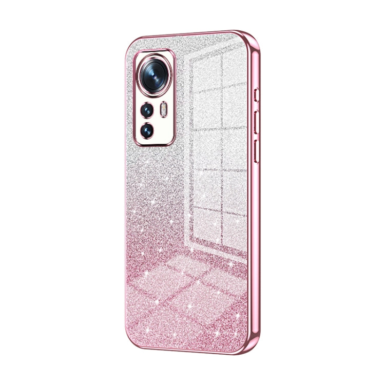 Gradient Glitter Powder Electroplated Phone Case, For Xiaomi Civi / Civi 1S, For Xiaomi Poco M4 Pro, For Xiaomi Poco X4 Pro 5G, For Xiaomi 12 / 12X, For Xiaomi Mi 11 Lite 4G / 5G, For Xiaomi 11T / 11T Pro
