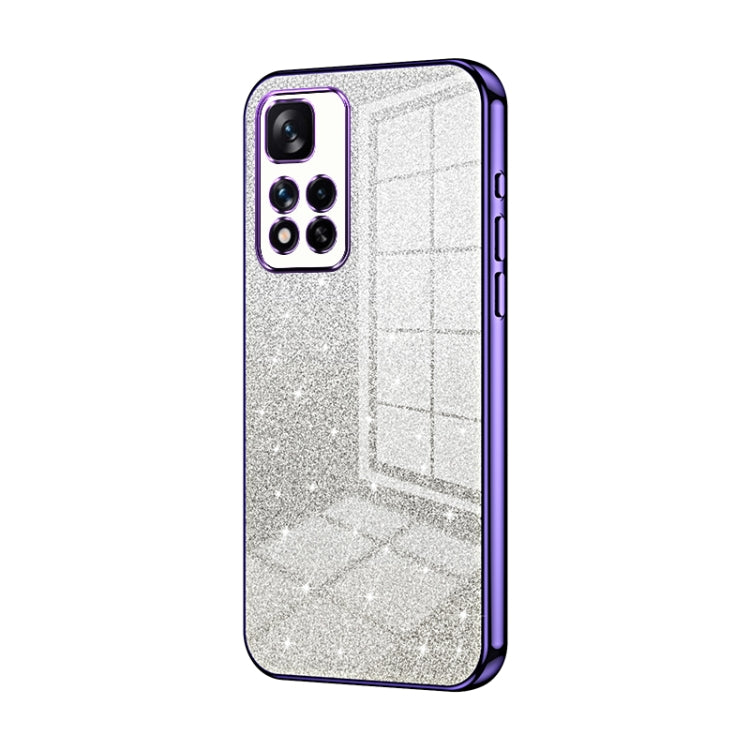 Gradient Glitter Powder Electroplated Phone Case, For Xiaomi Redmi Note 10/Note 10S, For Xiaomi Redmi Note 11 Global / Note 11S, For Xiaomi Redmi K40S / Poco F4, For Xiaomi Redmi Note 11T 5G/Note 11S 5G, For Xiaomi Redmi K50 / K50 Pro                  ...
