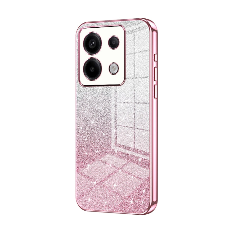 Gradient Glitter Powder Electroplated Phone Case, For Xiaomi Redmi Note 13 4G, For Xiaomi Redmi Note 13 5G, For Xiaomi Redmi Note 13 Pro+, For Xiaomi Redmi Note 13 Pro 5G, For Xiaomi Redmi K60 Ultra / Xiaomi 13T, For Xiaomi Redmi 12 / Redmi Note 12R