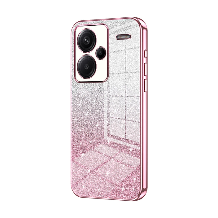 Gradient Glitter Powder Electroplated Phone Case, For Xiaomi Redmi Note 13 4G, For Xiaomi Redmi Note 13 5G, For Xiaomi Redmi Note 13 Pro+, For Xiaomi Redmi Note 13 Pro 5G, For Xiaomi Redmi K60 Ultra / Xiaomi 13T, For Xiaomi Redmi 12 / Redmi Note 12R