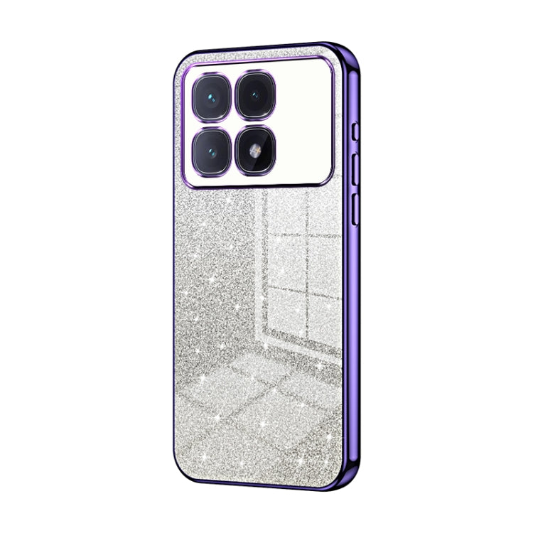 Gradient Glitter Powder Electroplated Phone Case, For Redmi Note 14 5G, For Redmi Note 14 Pro+ 5G, For Redmi 14R, For Redmi Note 14 Pro 5G, For Redmi K70 Ultra, For Xiaomi Redmi Note 13 Pro 4G