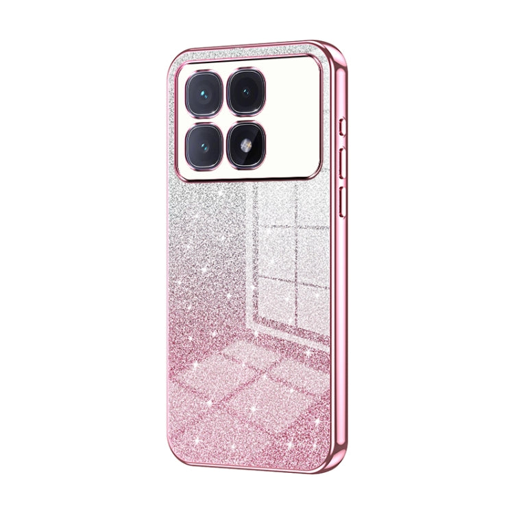 Gradient Glitter Powder Electroplated Phone Case, For Redmi Note 14 5G, For Redmi Note 14 Pro+ 5G, For Redmi 14R, For Redmi Note 14 Pro 5G, For Redmi K70 Ultra, For Xiaomi Redmi Note 13 Pro 4G