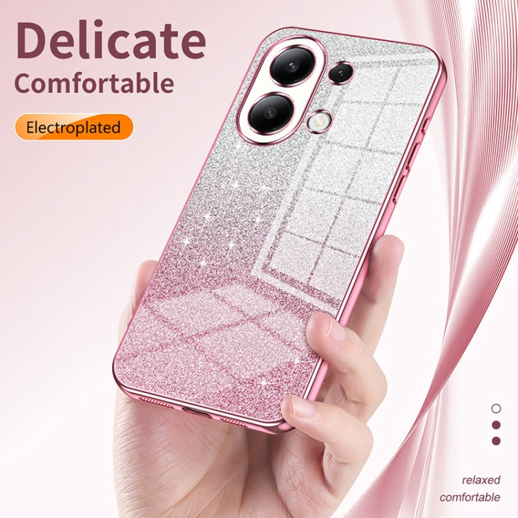 Gradient Glitter Powder Electroplated Phone Case, For Redmi Note 14 5G, For Redmi Note 14 Pro+ 5G, For Redmi 14R, For Redmi Note 14 Pro 5G, For Redmi K70 Ultra, For Xiaomi Redmi Note 13 Pro 4G