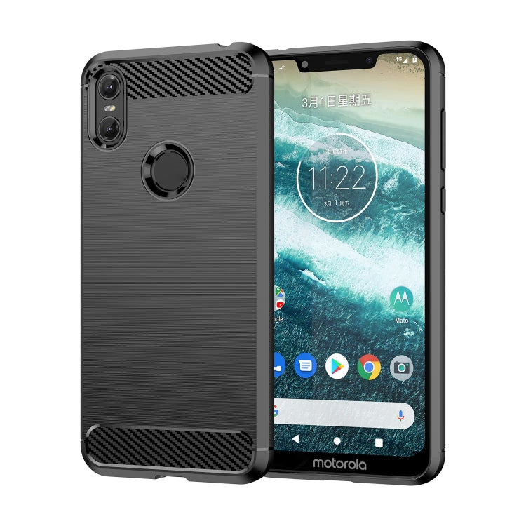 Carbon Fiber Brushed Texture TPU Phone Case, For Motorola Moto G100, For Motorola Moto G 5G 2024, For Motorola Moto One