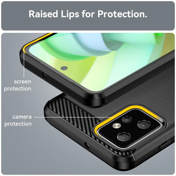 Carbon Fiber Brushed Texture TPU Phone Case, For Motorola Moto G Power 2023, For Motorola Moto G100, For Motorola Moto G 5G 2024, For Motorola Moto One
