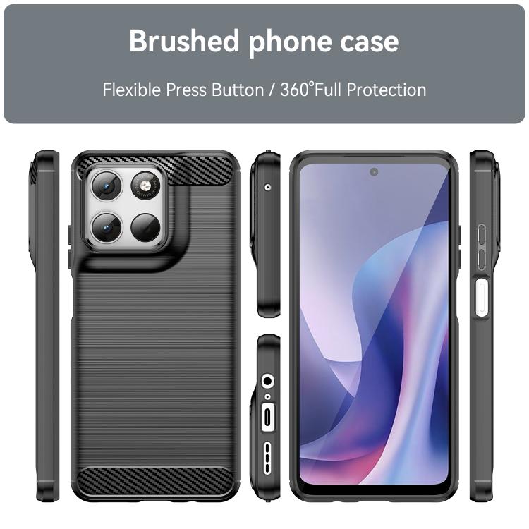 Carbon Fiber Brushed Texture TPU Phone Case, For Motorola Moto G100, For Motorola Moto G 5G 2024, For Motorola Moto One