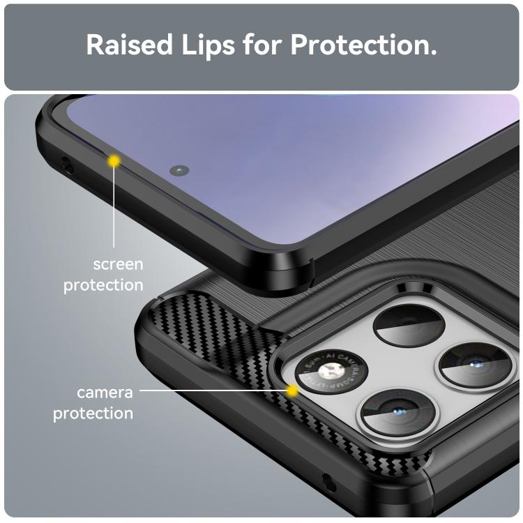 Carbon Fiber Brushed Texture TPU Phone Case, For Motorola Moto G100, For Motorola Moto G 5G 2024, For Motorola Moto One