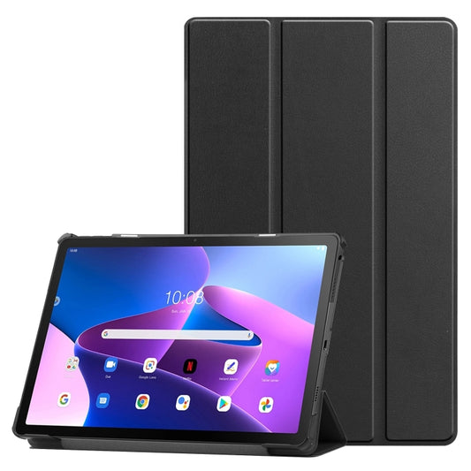 3-folding Leather Smart Tablet Case, For Lenovo Qitian K10 Pro 5G