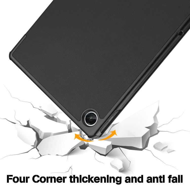 3-folding Leather Smart Tablet Case, For Lenovo Qitian K10 Pro 5G