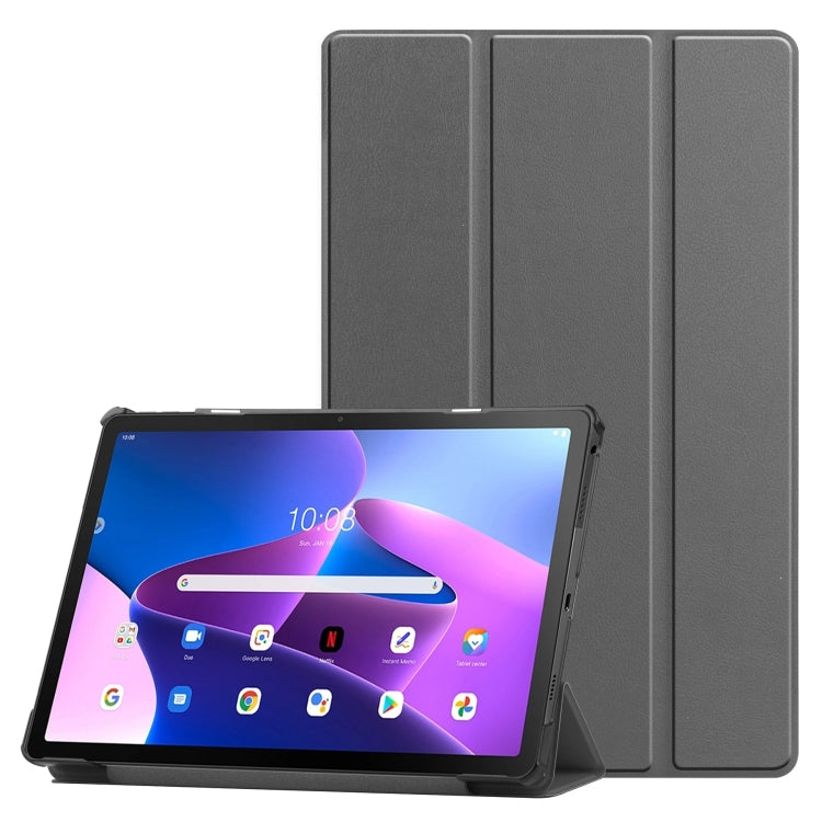 3-folding Leather Smart Tablet Case, For Lenovo Qitian K10 Pro 5G