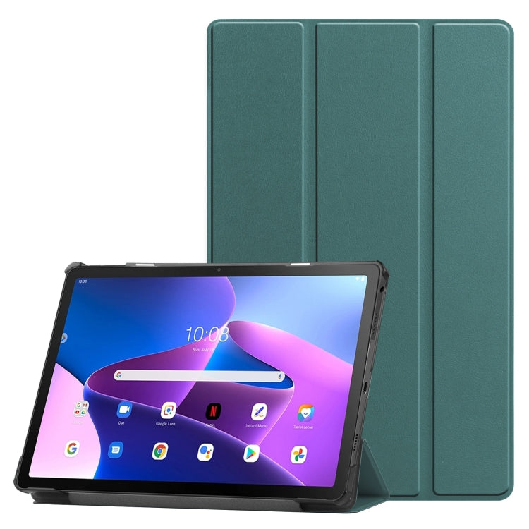 3-folding Leather Smart Tablet Case, For Lenovo Qitian K10 Pro 5G