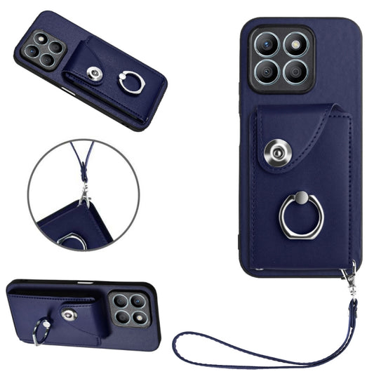 Organ Card Bag Ring Holder PU Phone Case with Lanyard, For Honor X8b 4G Global, For Honor X9b / Magic6 Lite, For Honor X6a Global, For Honor 90 Lite/X50i, For Honor 90, For Honor X8a, For Honor X9a/Magic5 Lite