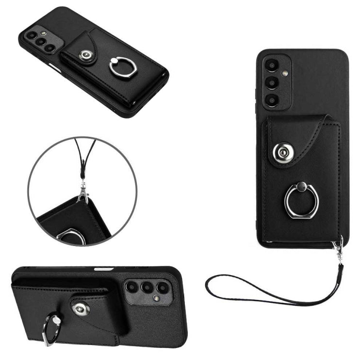 Organ Card Bag Ring Holder PU Phone Case with Lanyard, For Samsung Galaxy A55, For Samsung Galaxy A35, For Samsung Galaxy S24 Ultra 5G, For Samsung Galaxy S24+ 5G, For Samsung Galaxy S24 5G, For Samsung Galaxy A15 4G Global                             ...