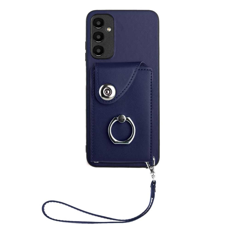 Organ Card Bag Ring Holder PU Phone Case with Lanyard, For Samsung Galaxy A25 5G Global, For Samsung Galaxy S23 FE 5G, For Samsung Galaxy A24 4G, For Samsung Galaxy A04e 4G/M04 4G/F04 4G, For Samsung Galaxy A54 5G, For Samsung Galaxy S23 Ultra 5G      ...