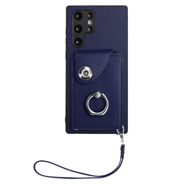 Organ Card Bag Ring Holder PU Phone Case with Lanyard, For Samsung Galaxy S22 Ultra 5G, For Samsung Galaxy S22+ 5G, For Samsung Galaxy S22 5G, For Samsung Galaxy S21 FE 5G, For Samsung Galaxy A52 4G/5G, For Samsung Galaxy A12